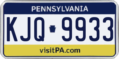 PA license plate KJQ9933
