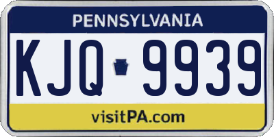 PA license plate KJQ9939