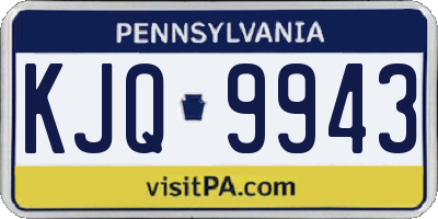 PA license plate KJQ9943