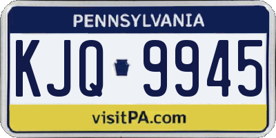 PA license plate KJQ9945