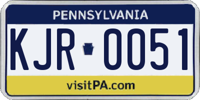 PA license plate KJR0051