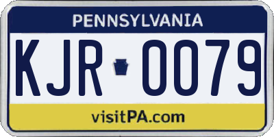 PA license plate KJR0079
