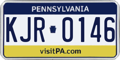 PA license plate KJR0146