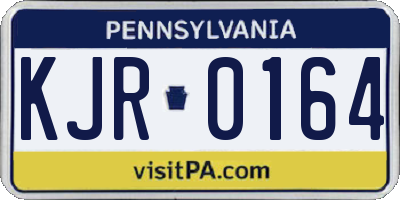PA license plate KJR0164