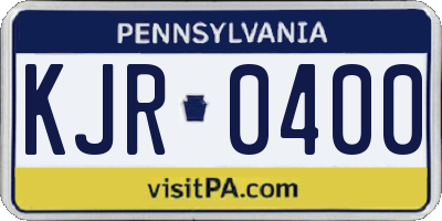 PA license plate KJR0400
