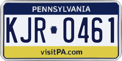 PA license plate KJR0461