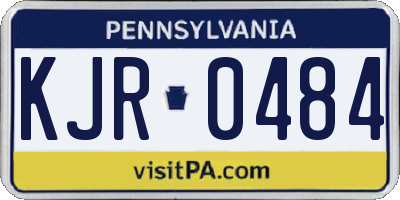 PA license plate KJR0484