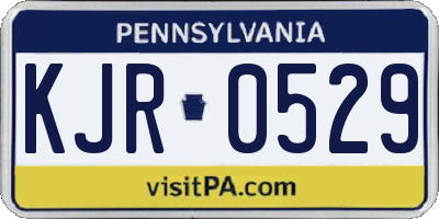 PA license plate KJR0529