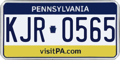 PA license plate KJR0565