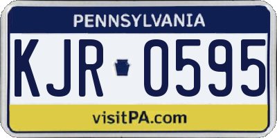 PA license plate KJR0595