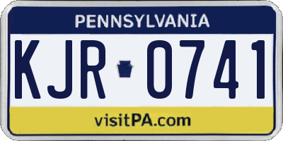 PA license plate KJR0741