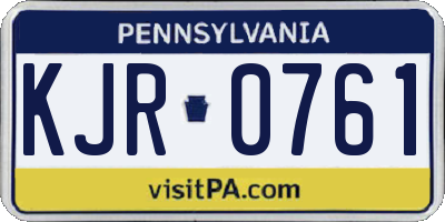 PA license plate KJR0761