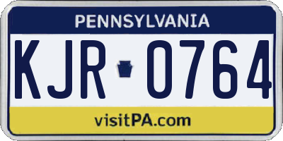 PA license plate KJR0764