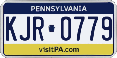 PA license plate KJR0779
