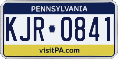PA license plate KJR0841