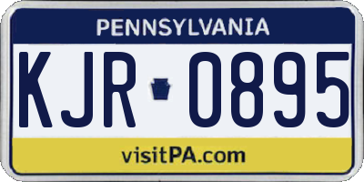 PA license plate KJR0895