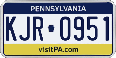 PA license plate KJR0951