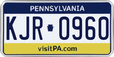 PA license plate KJR0960
