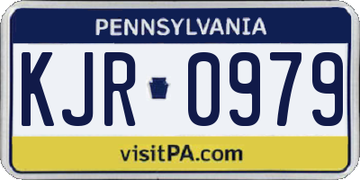 PA license plate KJR0979