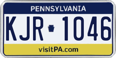PA license plate KJR1046
