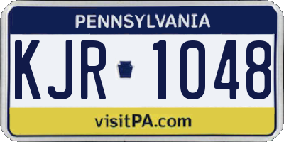 PA license plate KJR1048