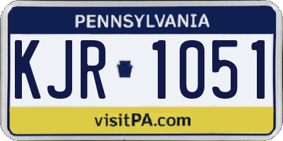 PA license plate KJR1051
