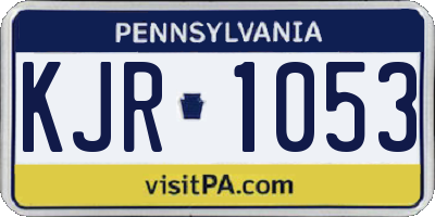 PA license plate KJR1053