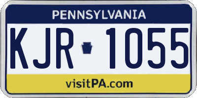 PA license plate KJR1055