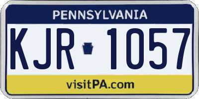 PA license plate KJR1057