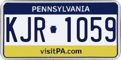 PA license plate KJR1059