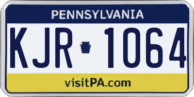 PA license plate KJR1064