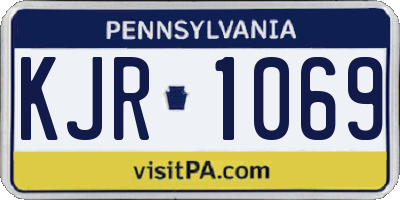 PA license plate KJR1069