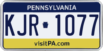 PA license plate KJR1077