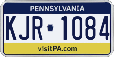 PA license plate KJR1084
