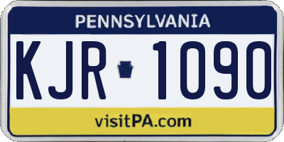 PA license plate KJR1090