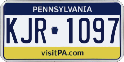 PA license plate KJR1097