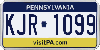 PA license plate KJR1099
