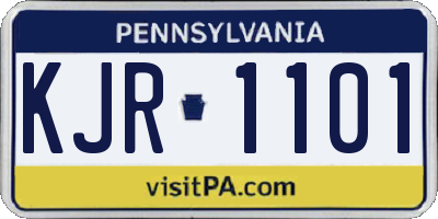 PA license plate KJR1101