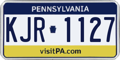 PA license plate KJR1127