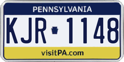 PA license plate KJR1148