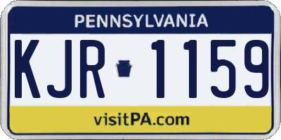PA license plate KJR1159
