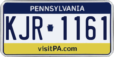 PA license plate KJR1161