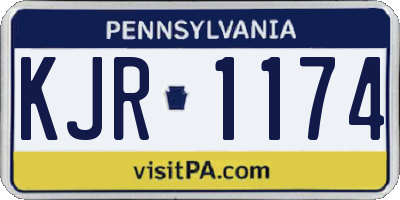 PA license plate KJR1174