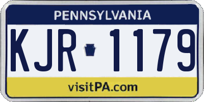 PA license plate KJR1179