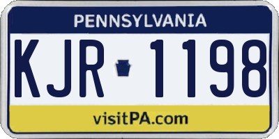 PA license plate KJR1198