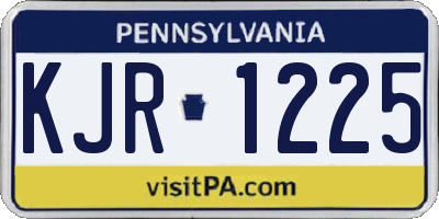 PA license plate KJR1225