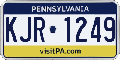 PA license plate KJR1249