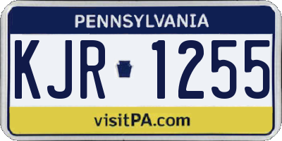 PA license plate KJR1255