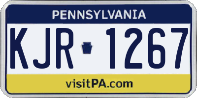 PA license plate KJR1267