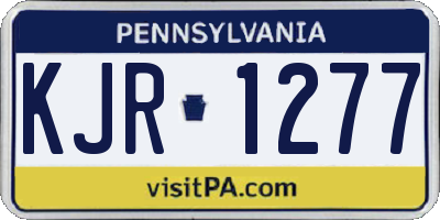 PA license plate KJR1277